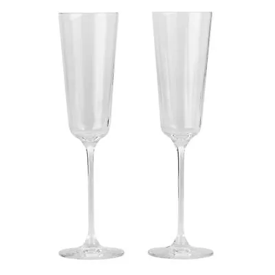 Buy Livellara Champagne Flutes Crystalline Glass Set Of 2 Easy Clean 240ml Gift Set • 9.99£