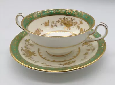 Buy Antique Minton Tea Cup & Saucer, 'Dynasty Green' Green/Gold Encrusted (JF159A) • 10£
