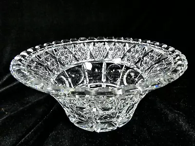 Buy High Quality Cut Crystal Large Fruit/ Trifle Bowl, Very Ornate Cut Glass • 50£