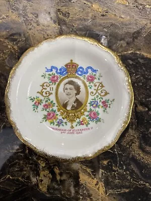 Buy Queen Elizabeth II Coronation Plate Queen Anne Bone China 1953 • 20£