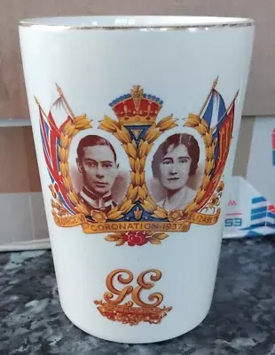 Buy Lovely 1937 King George VI Coronation Beaker Newcastle Upon Tyne Maling Pottery • 4.99£