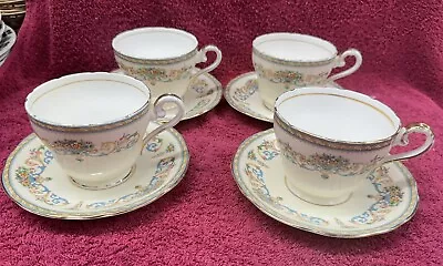 Buy 4 Vintage Aynsley Henley Bone China Cups & Saucers • 12.75£