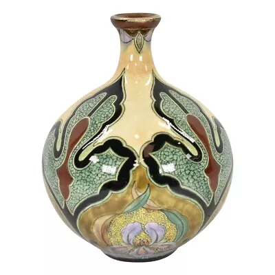 Buy Royal Bonn Old Dutch Early 1900s German Iris Art Nouveau Pottery Ceramic Vase • 461.31£