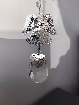 Buy New Hanging Angel Sun Catcher Glass Crystal Drop ~ Memorial Always In My Heart • 9£