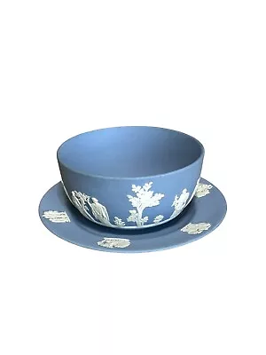 Buy Wedgewood Porcelain China Blue And White Vintage Bowl And Saucer • 42.01£