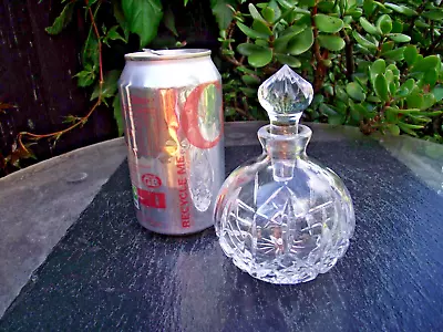 Buy Crystal Glass Perfume Scent Bottle Criss Cross & Slice Cut W/ Tear Drop Stopper • 10£