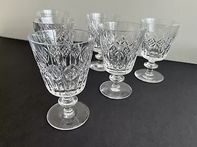 Buy 6 Webb Corbett Beverley Crystal Cut Water Wine Goblet Glasses - Great Condition • 24.99£