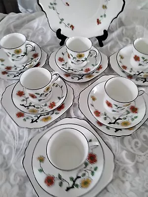 Buy Heathcote Tea/coffee Set Hand Painted • 18.95£