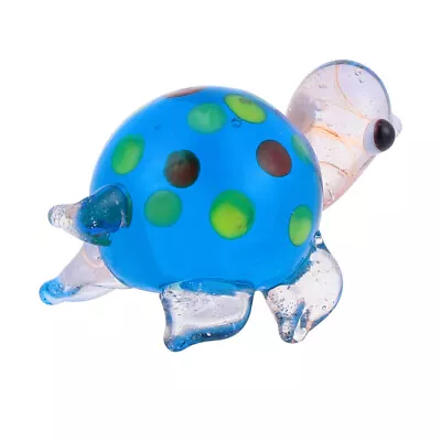 Buy Blown Glass Animals Crystal Turtle Figurines Micro Decor Housewarming Gift • 7.99£