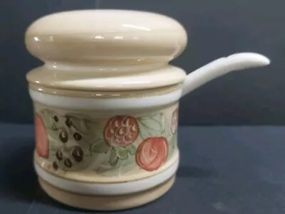 Buy Jersey Pottery Preserve Pot + Ceramic Spoon 2.5inch VGC Cute! Ref#9A • 5.99£
