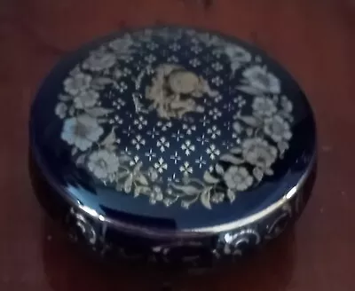 Buy Vintage Limoges Blue And Gold Pill/trinket Box In Excellent Condition • 10£