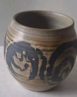 Buy  Studio Pottery Vase By  Dennis Lucas Hastings Pot   Swirl Pattern   • 12£