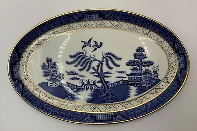 Buy Royal Doulton Booths 'Real Old Willow' Oval Side Plate 1981 Vintage 22cms X 14cm • 7.99£