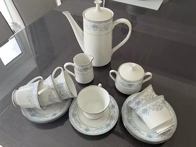 Buy Noritake BLUE HILL 2482 - Coffee Set For 6 • 45£