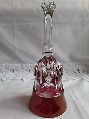 Buy Bleikristall Ruby Lead Crystal Bell West Germany 8 Inches Tall • 23.29£