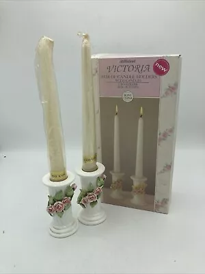 Buy St Michael Vintage ‘Victoria’ Design Ceramic Candlesticks. Marks & Spencer • 15£