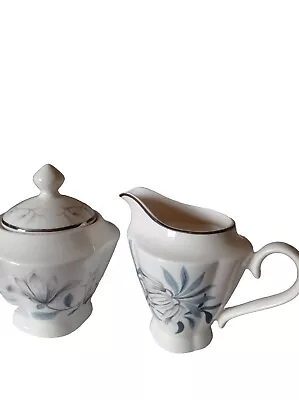 Buy Laura Ashley Milk Jug And Sugar Bowl Rare Magnolia Pattern Pottery  • 6£