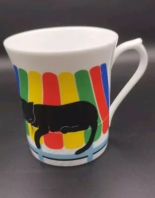 Buy English Fine Bone China Queen's China Staffordshire Black Cat Mug Cup  • 9.99£