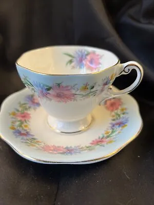 Buy Foley England Bone China Cup & Saucer Teacup Cornflower Blue • 18.63£