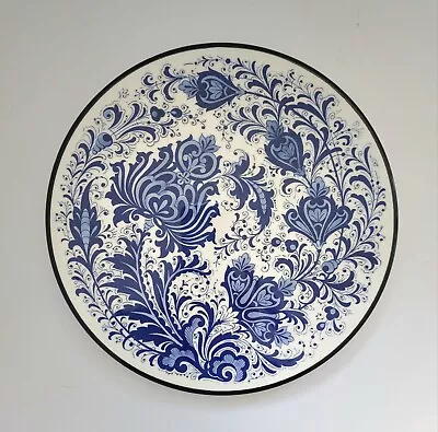 Buy Vintage Ceramar Blue & White Hand Painted Floral Decorative Plate From Spain • 15.99£