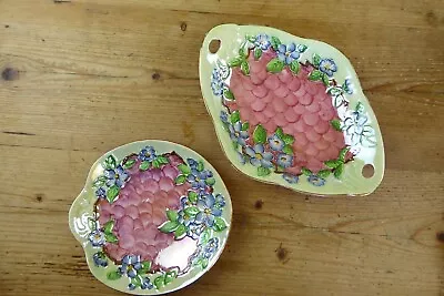 Buy Vintage Maling C1954 Two Embossed Blossom Bough Rose Pattern 6565 Dishes Vgc • 9£