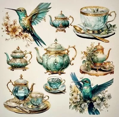 Buy Vintage Tea Set, Teapot, Tea Cup - High Quality Stickers • 4.95£
