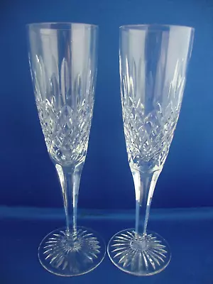 Buy 2 X Stuart Crystal Shaftesbury Cut Pattern Champagne Flutes Glasses - SIgned • 39.95£