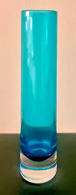Buy Vintage 1960s Turquoise Glass Vase Retro Collectable • 2.99£