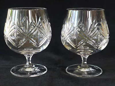 Buy A Pair Of Edinburgh Crystal Ness Pattern Brandy Glasses Both In Superb Condition • 24£