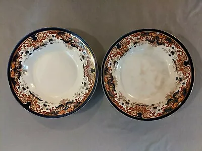 Buy Two Antique Soup Bowls Floral Pattern, Booths Silicon China England • 6.85£