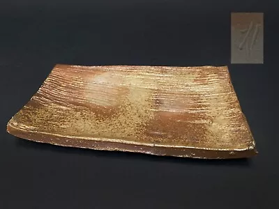 Buy Bizen Yaki Ware Rectangular Plate Signed, Japanese Art Pottery, Wabi Sabi, W6  • 48.74£