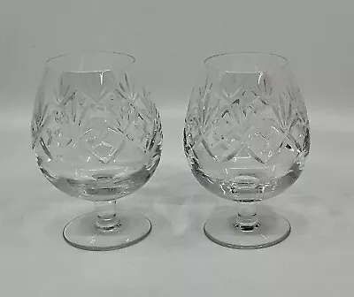 Buy Royal Doulton Set Of 2 Brandy Glasses Georgian Cut Signed Sh17 • 18.99£