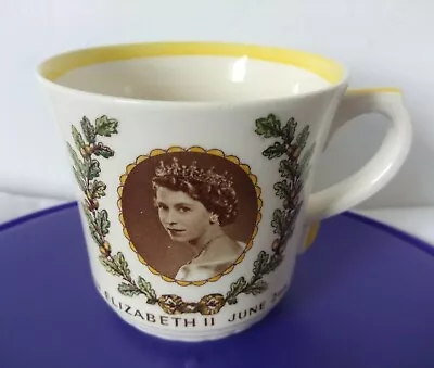 Buy Royal Doulton Queen Elizabeth II Coronation 1953 Cup English Fine Bone China • 26.99£