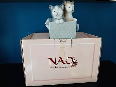 Buy Gorgeous Nao By Lladro   Gatitos De Regalo  Two Cat Figurine 01080 + Box • 2.99£