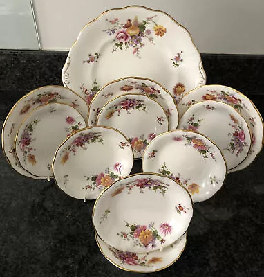 Buy Royal Crown Derby Posies 7 Dessert Bowls, Cake Plate , 3 Bowls VGC • 76£