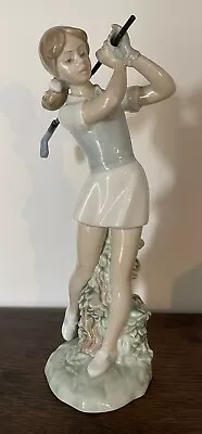 Buy Vintage Retired LLadro Nao Out Of The Rough Female Golfer 1985 - 0450 • 22£