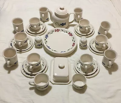 Buy 36pc Vintage Staffordshire Tableware Set Dinnerware Includes Teapot Butter Dish • 149.99£