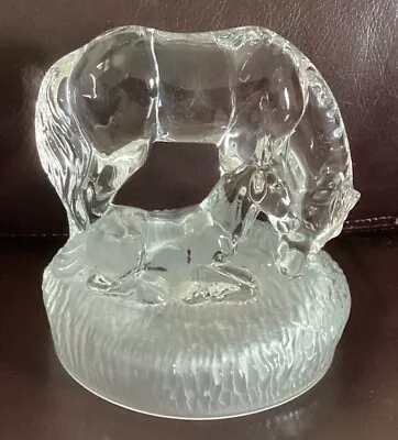Buy Italian Royal Crystal Rock (RCR) Glass  Horse And Foal Figurine Ornament • 8.75£