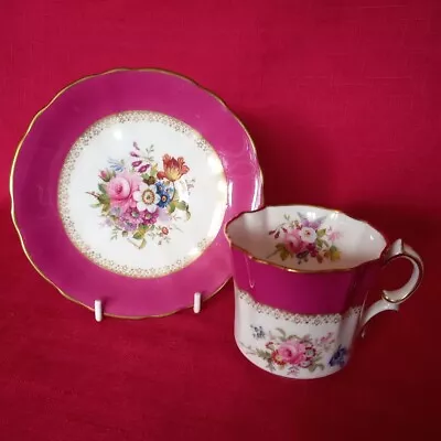 Buy Hammersley 'floral Sprays' Red Border. F.howard,  Cabinet Tea Cup & Saucer • 18£