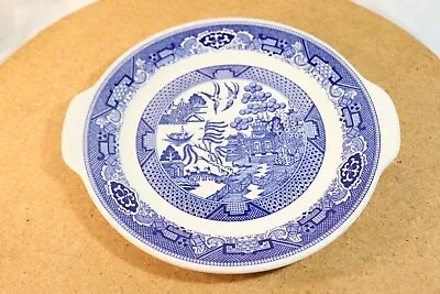 Buy Willow Ware Royal China Cake Plate W/Handles 11.5  Vintage Serving Platter Blue • 18.64£