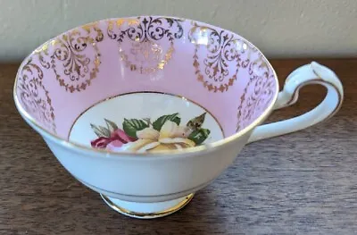 Buy Queen Anne Fine Bone China Tea Cup, Gold Trim, Marked 4809, England, Pink, Roses • 11.10£