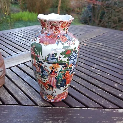 Buy Vintage Chinese Moriage Vase Hand Painted And Gilded • 18£