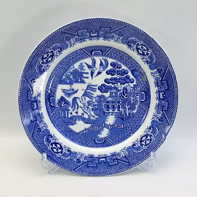 Buy Antique Willow Blue 22.5cm / 9  Salad Lunch Plate - W Adams & Sons C1900 • 4.75£