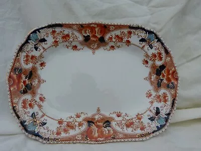 Buy Antique Stanley Pottery England Melba Pattern Oval Serving Platter Tray Charger • 15£
