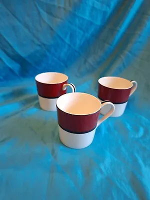 Buy Marks And Spencer Manhattan Red 3 X Mugs 3.5  Tall • 34.99£