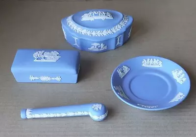 Buy Wedgwood Jasperware Blue 4x Items • 2.20£