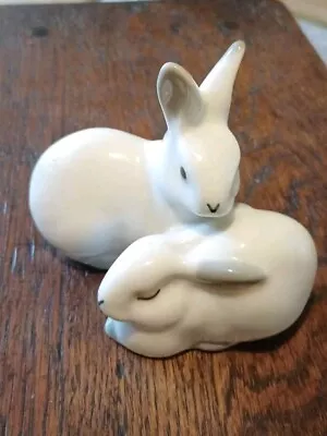 Buy Lomonosov Or Similar, Vintage Porcelain Rabbit Group, Pair, Nice Detail. • 9.99£