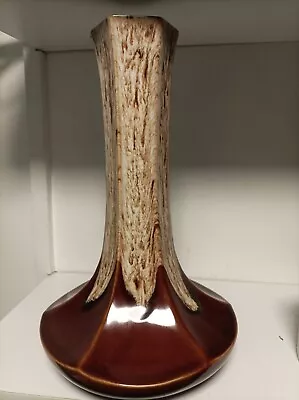 Buy MELBA Ware Fine Arts Large Mid Century Brown Drip Glaze Vase 1960s Retro Rare  • 24.95£
