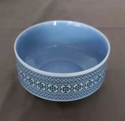 Buy Large Vintage Hornsea Pottery Blue Tapestry Pattern Bowl In Good Condition • 12.99£