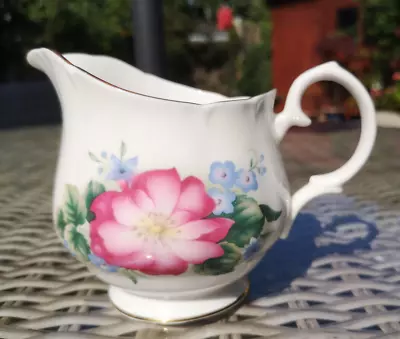 Buy Vintage Duchess Bone China Milk Cream Jug Pink Rose Decorative. Farmhouse. • 5.99£